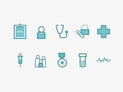 Medical Icons II health icons information design personal