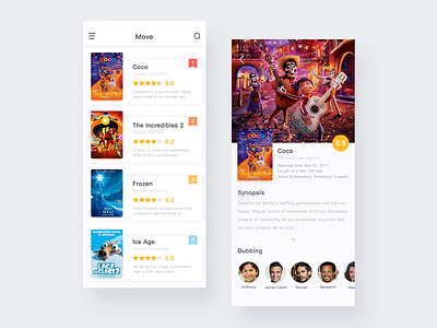 Movie app design icon movie ui ux 设计