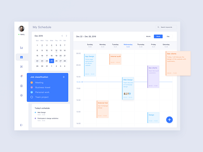 dashboard / schedule dashboard ui design icon schedule ui ux web