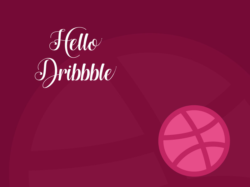 Hello Dribbble vector design typography illustration