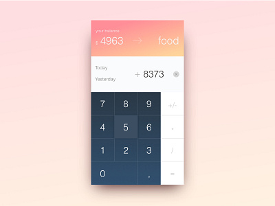 Daily Ui #04. Some ideas about wallet calculator. appdesign calculator dailyui day4 mobile ui wallet