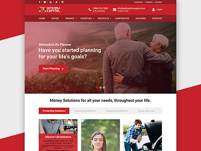 ADITYA BIRLA CAPITAL INSURANCE COMPANY branding design illustration ui ux website website design