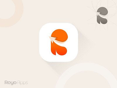Royo Apps Logo app branding flat icon illustration logo minimal typography ui vector