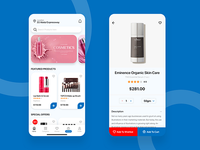 Beauty Products E-commerce App Design