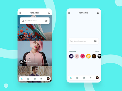 Waki - E-commerce App Design app app ui application art blue booking design ecommerce ecommerce app ecommerce app ui ecommerce design ecommerce shop flat icon illustration minimal shopping app ui