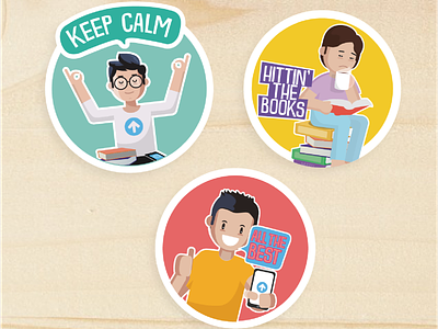 Stickers for students books design education graphic illustration sticker sticker design stickers students studies toppr