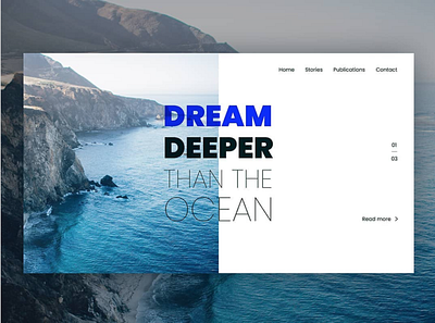 Website Design blue branding interaction minimal ocean product design responsive template uiux website