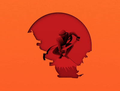 Japanese Ninja Warrior Illustration! art art direction artist branding digital illustration digitalart orange red