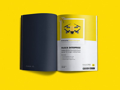 Magazine Ad artdirection branding design drone flock graphicdesign grey icon illustration insurance interaction logo minimal print product design typography vector yellow