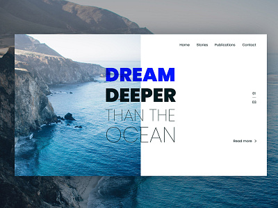 Website Design blue interaction minimal ocean product design ui ux website