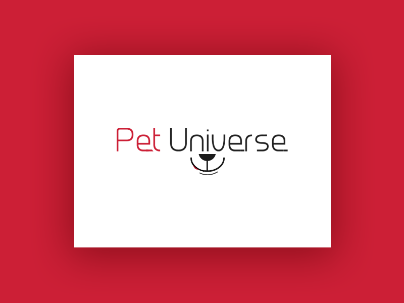 Pet Universe Logo animation branding bright colour combination cat dog gif identity illustration logo design pet universe