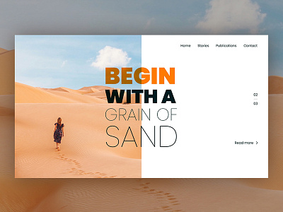 Website Design android desert explore interaction ios orange product design travel ui ux website