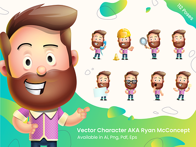 Vector 3D Cartoon Character Ryan McConcept