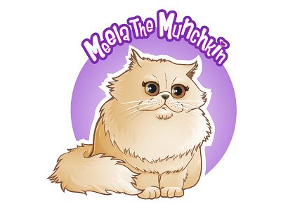 Meela the Munchkin animal cartoon cat character fluffy illustration instagram meela vector