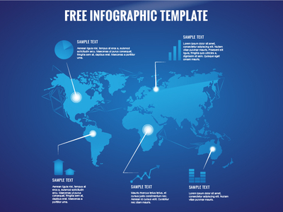 Free Worldmap Infographic Template By Graphicmama On Dribbble