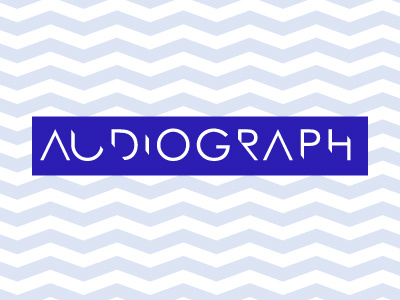 Audiograph logo logo music typography violet