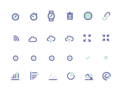 Set of line icons [02] cloud doc excel icons icons set office outline search