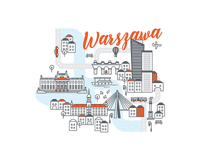 Polish cities serie// Warsaw bridge city cityscape poland royal castle skyscrapers urban vistula warsaw
