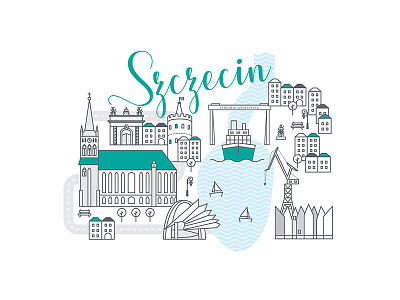 Polish cities serie// Szczecin baltic sea city cityscape ship shipyard szczecin