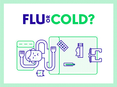 Flu or cold? cold flu ill infographic napkin sick temperature
