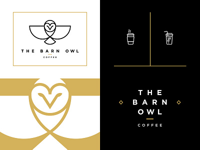 The Barn Owl - Identity branding cafe coffee cup drink eatery identity logo owl