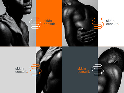 skkin consult. 3d branding fashion identity layers letter logo monogram retail s skin thread
