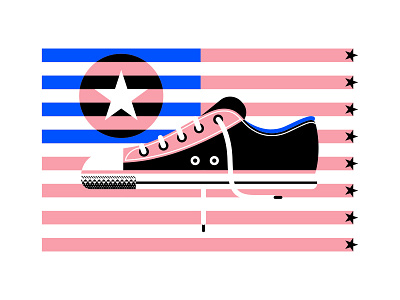U.S. of All Stars america converse flag laces shoes stars stripes usa
