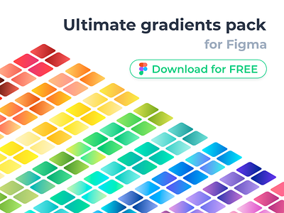 Ultimate gradients pack for Figma app application blues color design figma gradient gradient color gradients green oranges pack pink purple red teal ui yellow