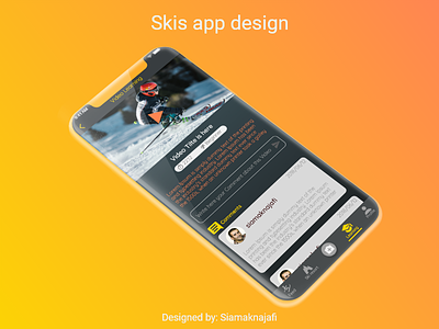 Skis app design appdesign application uiux