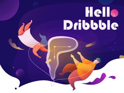 hello, dribbble illustration