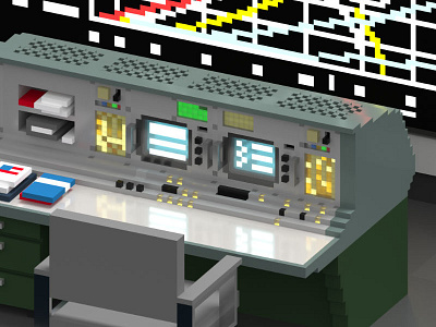 Apollo 11 flight director console apollo computer nasa voxel