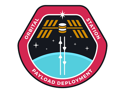 Hosting Mission Patch cyberspace building crew mission patch