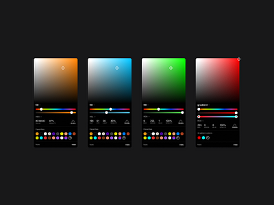 Color Pickers x2 color figma product design ui widget