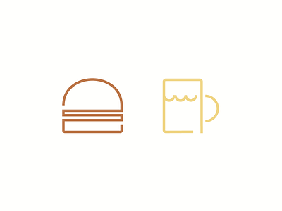 Burgers and Beers beer burger figma icons lines