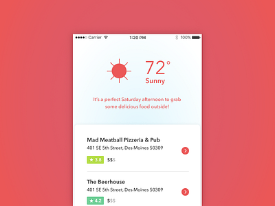 Weather Events events figma ios mobile ui design weather