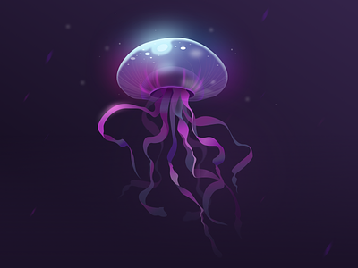 Jellyfish design gradient graphic illustration jelly fish light nature water
