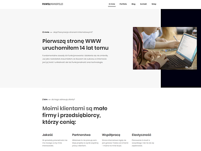 Pawel Mansfeld 2020 Official website about page freelancer web design web development wordpress
