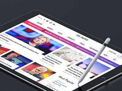 The Paper clean news responsive tablet ui
