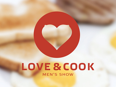 Logo draft for cooking show. cook logotype love