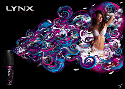 Lynx Excite angels blue butterfly can colour deodorant excite feather heaven key lynx pink swirls woman