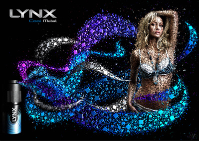 Lynx Cool Metal blue cool disperse lynx metal spray squares woman