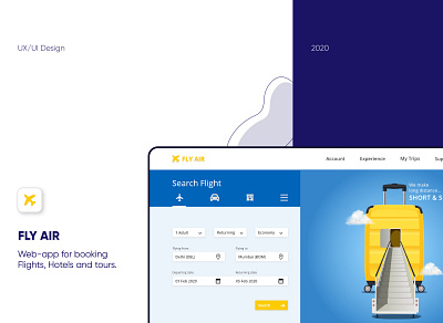 FLY AIR - Web-App Design | UI Design travel website ui user experience user interface design uxui visual web design website website design