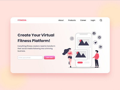 FITMEDIA app design design fitmedia fitness app fitness website minimal minimalist ui uidesign user experience userinterface ux