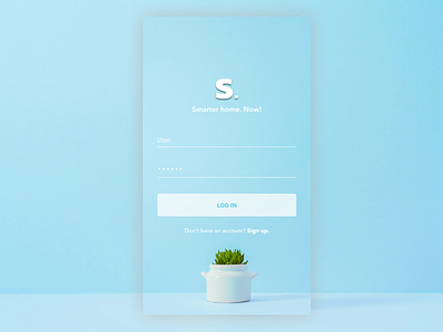 Daily UI #001 app blue clean clean ui daily ui design login page mobile ui modern pastel color simple smart home ui