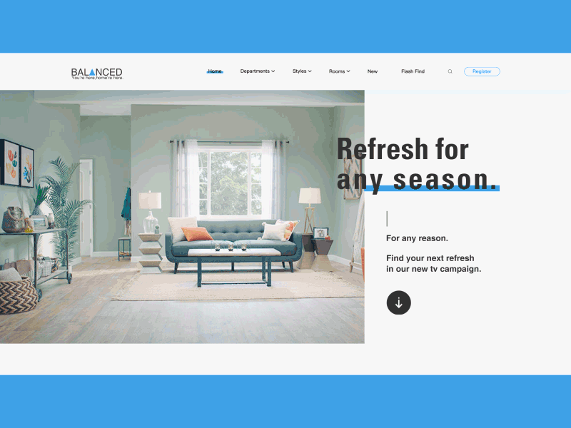 A practise about ae blue furniture motion ui web