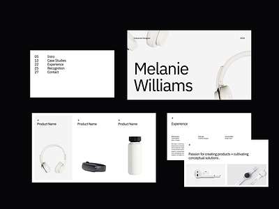 Industrial Design Portfolio clean creative design minimal pitch portfolio professional showcase simple slides template