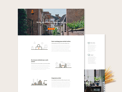 Ambacht page. carft craftmanship icons illustration interface natural page retail shop webpage work