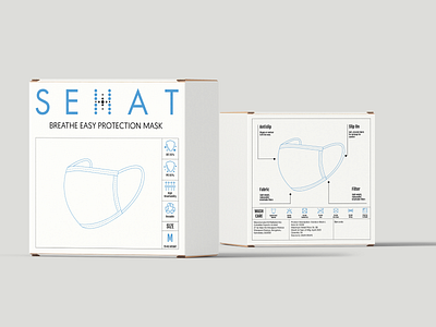 Sehat Breathe Easy Protection Mask branding design graphic design icon ill illustration logo minimal packaging web