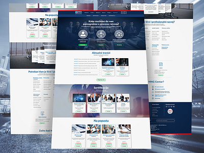 Landing page for MNG training center- website