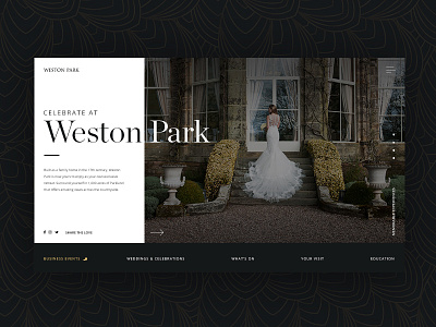 Weston Park Homepage Concept design graphic home page park typography ux webdesign website weston